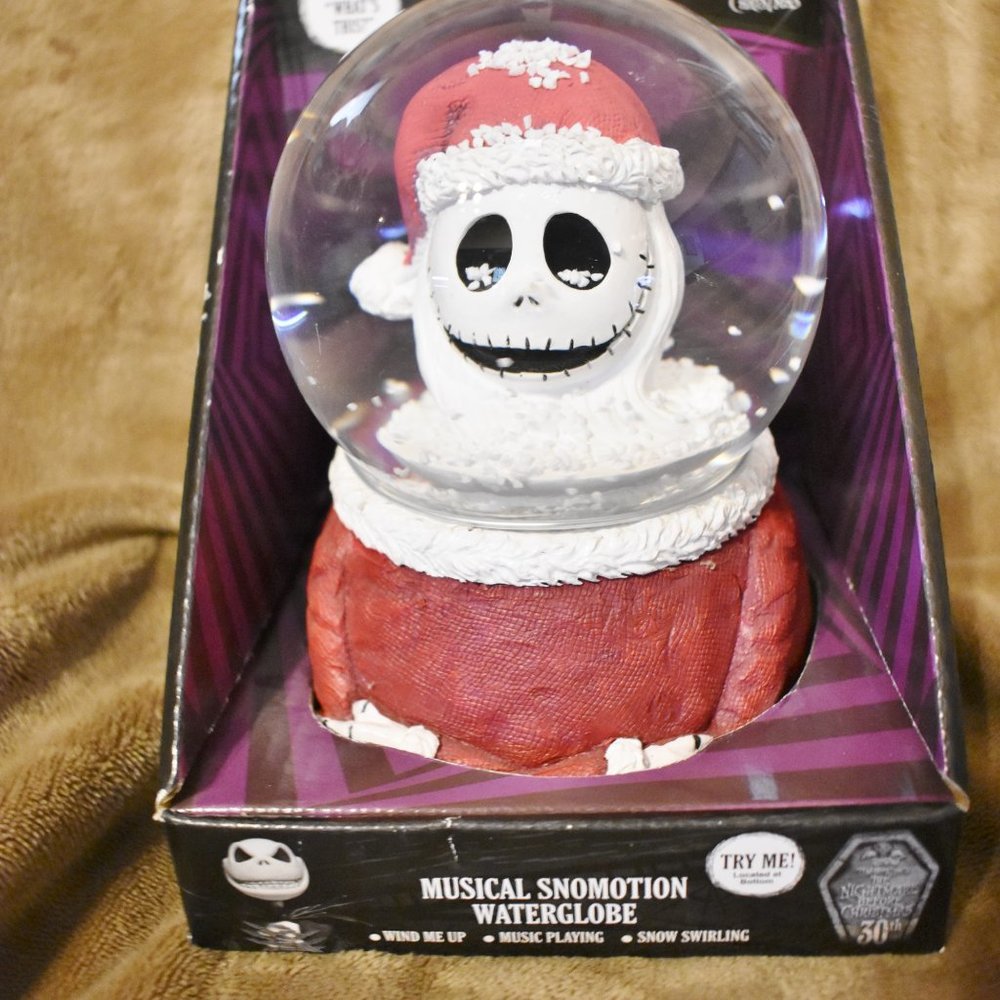Nightmare Before Christmas Snow Globe Jack 25th Anniversary Musical NIB